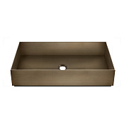 Gessi 316 Раковина чаша 60х35х12,5h см, без перелива и крепления, цвет: deep bronze brushed PVD 54606#791