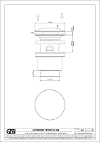 Gessi Донный клапан без перелива “Stop&Go”, цвет: gold brushed 01408#716