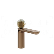 Gessi Perle Смеситель для раковины, без донного клапана, излив 13,2 см, цвет: copper brushed PVD 74402#708