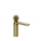 Gessi Perle Смеситель для раковины, без донного клапана, излив 13,2 см, цвет: brushed brass PVD 74402#727