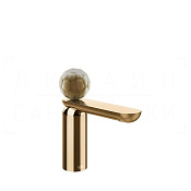 Gessi Perle Смеситель для раковины, без донного клапана, излив 13,2 см, цвет: warm bronze PVD 74402#735