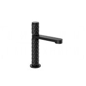 Gessi Pelle Tresse Смеситель для раковины, без донного клапана, излив 12,3 см, цвет: matte black 78002#299