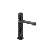 Gessi Pelle Tresse Смеситель для раковины, без д/к, излив 12,3 см, цвет: nero/black metal brushed 78202#440