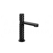 Gessi Pelle Tresse Смеситель для раковины, с донным клапаном, излив 12,3 см, цвет: nero/matte black 78251#438