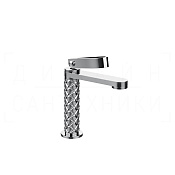 Gessi Pelle Laccetto Смеситель для раковины, без донного клапана, излив 12,3 см, цвет: chrome 78302#031
