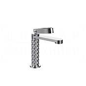 Gessi Pelle Laccetto Смеситель для раковины, с донным клапаном, излив 12,3 см, цвет: chrome 78351#031