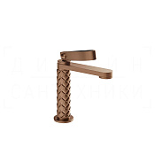 Gessi Pelle Laccetto Смеситель для раковины, с дон. клап., излив 12,3 см, цвет: copper brushed PVD 78351#708