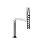 Gessi Pelle Tresse Смеситель для раковины, без донного клапана, излив 17,2 см, цвет: chrome 78502#031