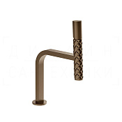 Gessi Pelle Tresse Смеситель для раковины, без д/к, излив 17,2 см, цвет: coffee bronze brushed PVD 78502#761