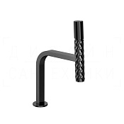 Gessi Pelle Tresse Смеситель для раковины, с донным клапаном, излив 17,2 см, цвет: black metal PVD 78551#706