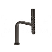Gessi Pelle Tresse Смеситель для раковины, с дон. кл., излив 17,2 см, цвет: black metal brushed PVD 78551#707