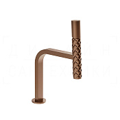 Gessi Pelle Tresse Смеситель для раковины, с донным клап., излив 17,2 см, цвет: copper brushed PVD 78551#708