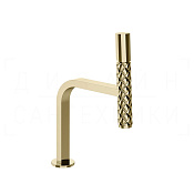 Gessi Pelle Tresse Смеситель для раковины, с донным клапаном, излив 17,2 см, цвет: brass PVD 78551#710