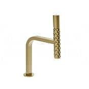 Gessi Pelle Tresse Смеситель для раковины, с донным клапаном, излив 17,2 см, цвет: brushed brass PVD 78551#727