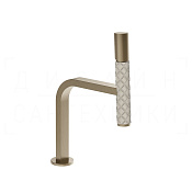Gessi Pelle Tresse Смеситель для раковины, без д/к, излив 17,2 см, цвет: creme/finox brushed nickel 78602#432