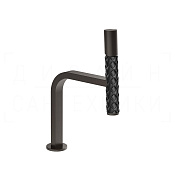 Gessi Pelle Tresse Смеситель для раковины, без д/к, излив 17,2 см, цвет: nero/black metal brushed 78602#440