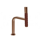 Gessi Pelle Tresse Смеситель для раковины, с д/к, излив 17,2 см, цвет: red cherry/copper brushed PVD 78651#445