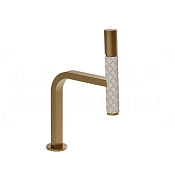 Gessi Pelle Tresse Смеситель для раковины, с д/к, излив 17,2 см, цвет: creme/deep bronze brushed PVD 78651#448