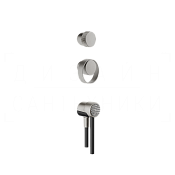 Gessi Outdoor Набор для душевой стойки: ручки, ручной душ, шланг 150 cм, цвет: steel brushed 63212#239