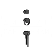 Gessi Outdoor Набор для душевой стойки: ручки, ручной душ, шланг 150 cм, цвет: matte black 63212#299