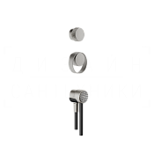 Gessi Outdoor Набор для душевой стойки: ручки, ручной душ, шланг 150 cм, цвет: steel brushed 63214#239