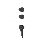 Gessi Origini Набор для душевой стойки: ручки, ручной душ, шланг 150 cм, цвет: matte black 66212#299