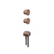 Gessi Origini Набор для душевой стойки: ручки, ручной душ, шланг 150 cм, цвет: copper brushed PVD 66212#708