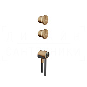 Gessi Origini Набор для душевой стойки: ручки, руч. душ, шланг 150 cм, цвет: warm bronze brushed PVD 66212#726