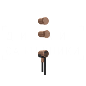 Gessi Outdoor Набор для душевой стойки: ручки, ручной душ, шланг 150 cм, цвет: copper brushed PVD 63216#708