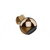 Gessi Perle Верхний душ d30 см, настенный, с подсветкой, 1 вид струи, цвет: warm bronze brushed PVD 57424#726