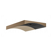 Gessi Perle Верхний душ 29,7х17,8 см, настенный, 2 вида струи, цвет: coffee bronze brushed PVD 57506#761
