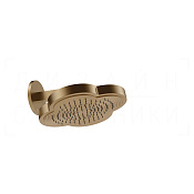 Gessi Ludovica Верхний душ 31 см, настенный кронштейн, 1 вид струи, цвет: deep bronze brushed PVD 76148#791