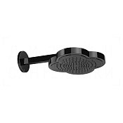 Gessi Ludovica Верхний душ 31 см, настенный кронштейн, 1 вид струи, цвет: black metal PVD 76149#706
