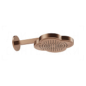 Gessi Ludovica Верхний душ 31 см, настенный кронштейн, 1 вид струи, цвет: copper brushed PVD 76149#708