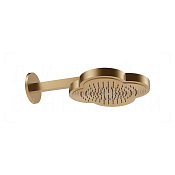 Gessi Ludovica Верхний душ 31 см, настенный кронштейн, 1 вид струи, цвет: warm bronze brushed PVD 76149#726