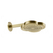 Gessi Ludovica Верхний душ 31 см, настенный кронштейн, 1 вид струи, цвет: brushed brass PVD 76149#727