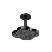 Gessi Ludovica Верхний душ 31 см, потолочный кронштейн, 1 вид струи, цвет: black metal PVD 76150#706
