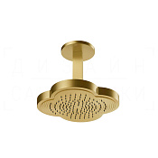 Gessi Ludovica Верхний душ 31 см, потолочный кронштейн, 1 вид струи, цвет: gold brushed 76150#716