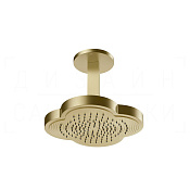Gessi Ludovica Верхний душ 31 см, потолочный кронштейн, 1 вид струи, цвет: brushed brass PVD 76150#727