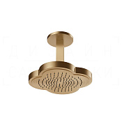Gessi Ludovica Верхний душ 31 см, потолочный кронштейн, 1 вид струи, цвет: warm bronze brushed PVD 76152#726