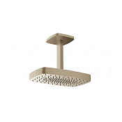 Gessi Jacqueline Верхний душ 37х23,5 см, потолочный кронш., 1 вид струи, цвет: finox brushed nickel 77151#149