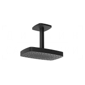 Gessi Jacqueline Верхний душ 37х23,5 см, потолочный кронштейн, 1 вид струи, цвет: matte black 77151#299