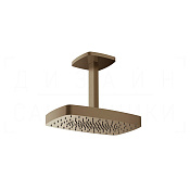 Gessi Jacqueline Верхний душ 37х23,5 см, потолочный кронштейн, 1 вид струи, цвет: coffee bronze PVD 77151#761