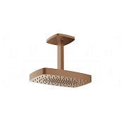 Gessi Jacqueline Верхний душ 37х23,5 см, высота под заказ, 1 вид струи, цвет: copper brushed PVD 77153#708