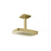 Gessi Jacqueline Верхний душ 37х23,5 см, высота под заказ, 1 вид струи, цвет: brushed brass PVD 77153#727