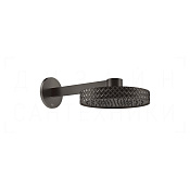 Gessi Pelle Верхний душ d30,5 см, настенный кронштейн, 1 вид струи, цвет: black metal brushed PVD 78149#707