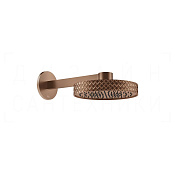 Gessi Pelle Верхний душ d30,5 см, настенный кронштейн, 1 вид струи, цвет: copper brushed PVD 78149#708