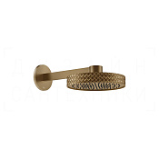 Gessi Pelle Верхний душ d30,5 см, настенный кронштейн, 1 вид струи, цвет: deep bronze brushed PVD 78149#791