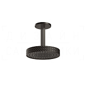 Gessi Pelle Верхний душ d30,5 см, потолочный кронштейн, 1 вид струи, цвет: black metal brushed PVD 78150#707