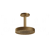 Gessi Pelle Верхний душ d30,5 см, потолочный кронштейн, 1 вид струи, цвет: deep bronze brushed PVD 78150#791